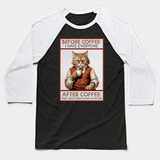 Before And After Coffee Baseball T-Shirt